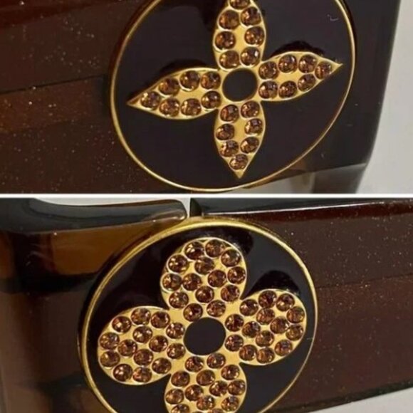 LOUIS VUITTON Brown Speckling Acetate Frame Ursula Sunglasses - Picture 1 of 7